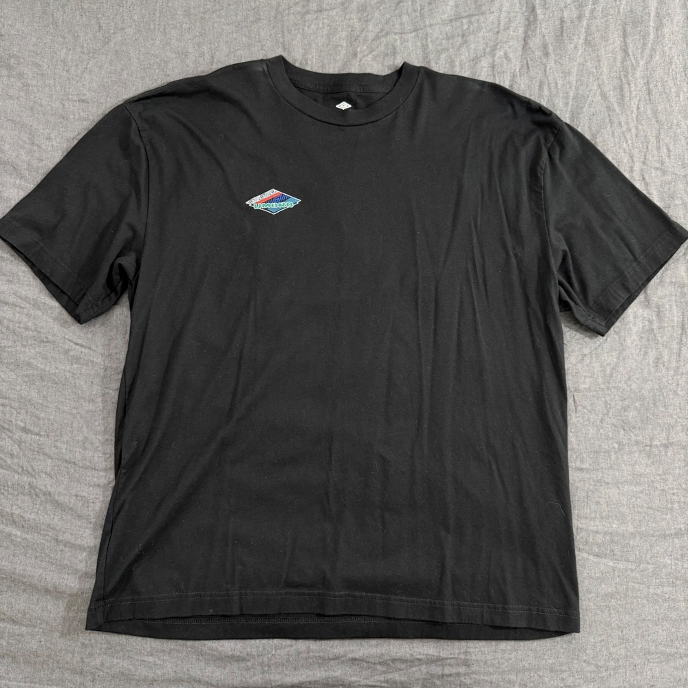 Umbro x Hollister T-Shirt XL Black Boxy Fit Large Back Graphic Tee